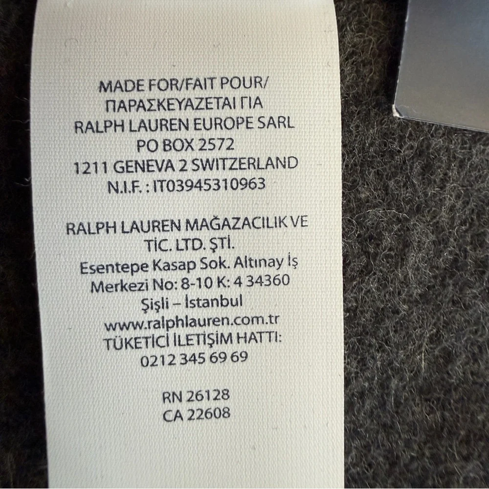 New Polo Ralph Lauren Virgin Wool Blend Scarf Italy Heritage Preppy Academia